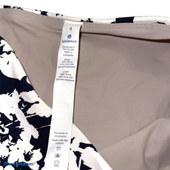 lululemon Deep Sea high waisted Black and White Bikini bottoms - Picture 6 of 7
